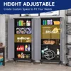 Metal Storage Cabinet with Wheels, 73" Rolling Garage Storage Cabinets with 4 Adjustable Shelves & Locking Doors, Tool Cabinet 2