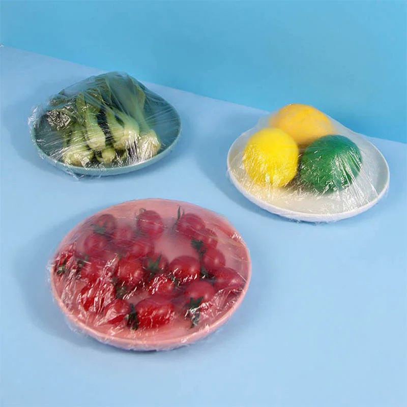 

100 Disposable Plastic Wrap Food Refrigerator Food Plastic Wrap Elastic Fruit And Vegetable Storage Bag Kitchen Plastic Wrap Bag