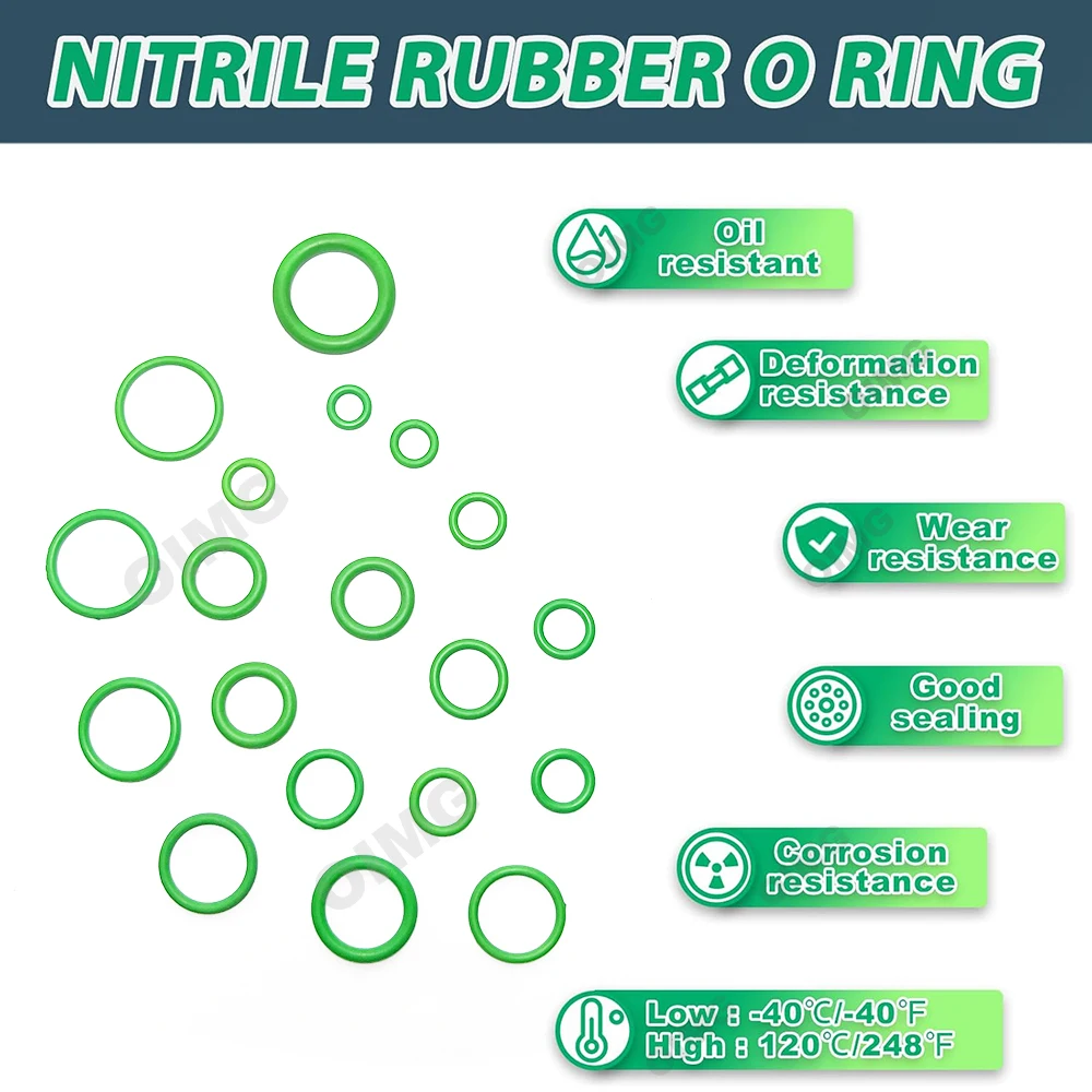 Car Air Conditioning O-ring Washer Kit Heat-resistant Rubber Seal Ring Gaskets Auto Repair Tools Car Accessories 530/270pcs o ring seal set