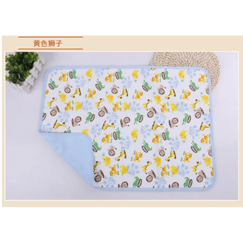 Hot 70x50cm Baby Infant Waterproof Urine Bed Mat Animal Reusable Diaper Travel Home Cover Burp Changing Pads