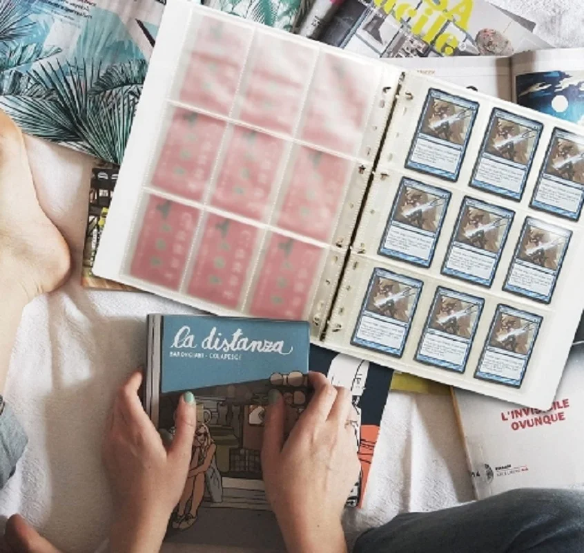 Transparent Wallets Album Pages Collection 90 Pockets Trading Gaming Card Sleeves Storage 11-Ring Binder Cards Phot 20/50/60 PCS