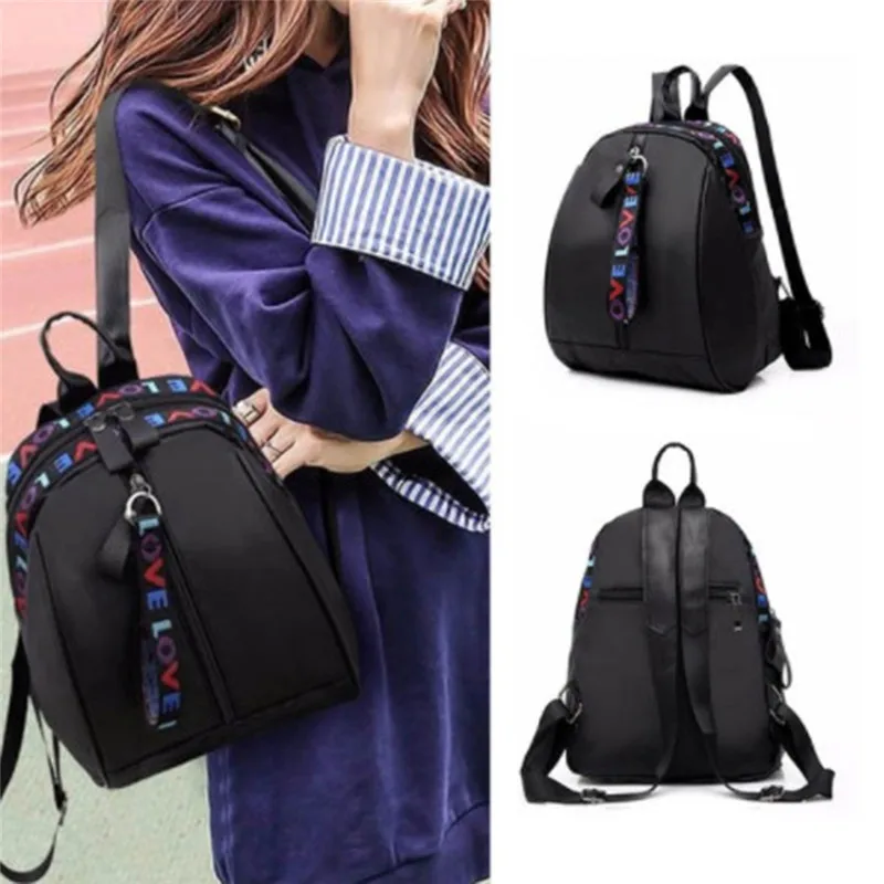 

Women Anti-theft Backpack Waterproof Fabric Large Female Shoulder Bag Large Capacity Simple Style Casual Travel