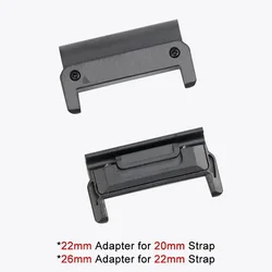 22mm Quick Fit Metal Adapter with Easyfit Buckle Connector (Black)