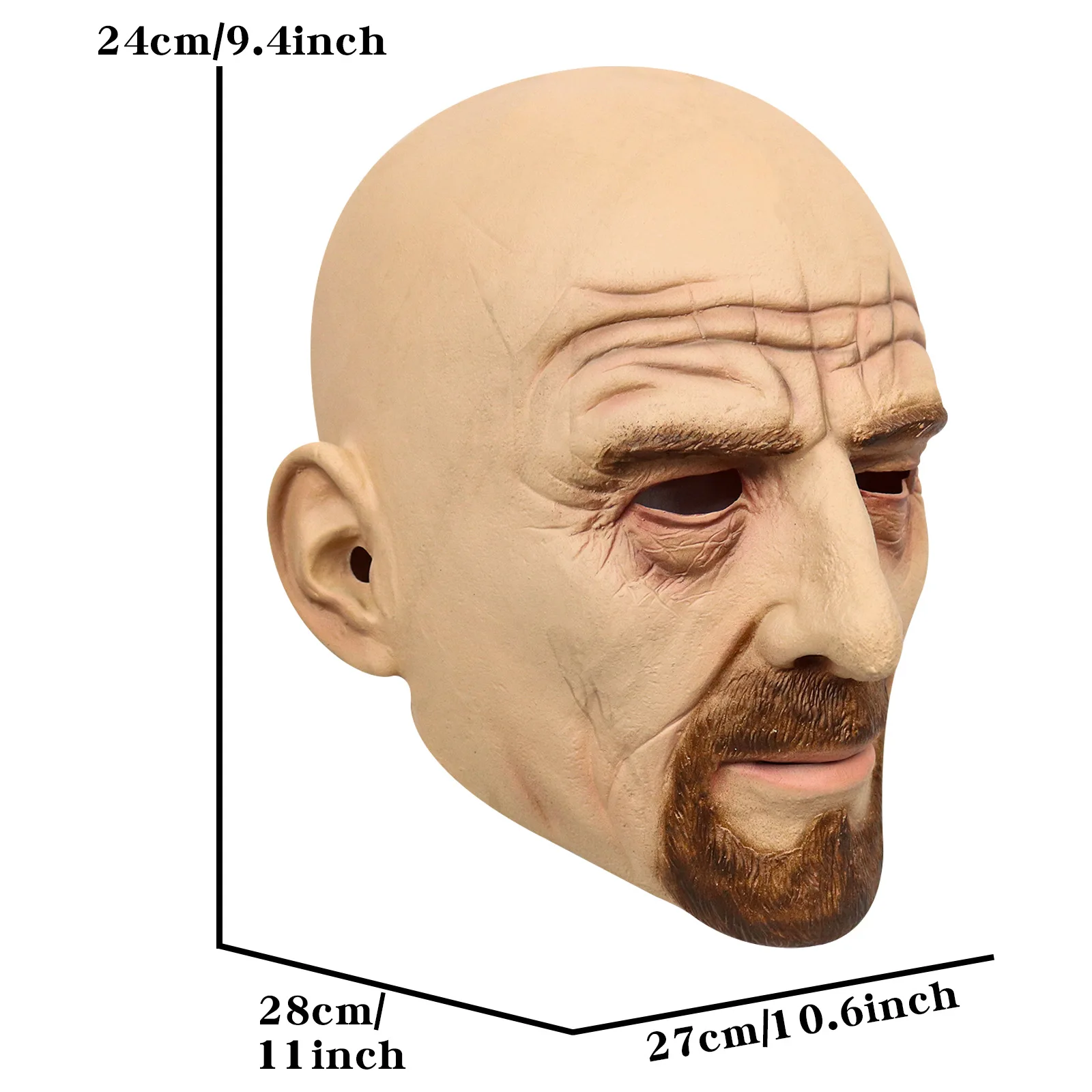 Ältere Maske Halloween Party Aprilscherz Faltige Kopfbedeckung Maske Party Rollenspiel Requisiten – Detail 9