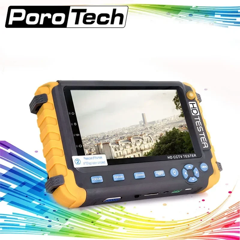 IV8W 5 Inch TFT LCD 1080P 8MP 4-IN-1 TVI AHD CVI Analog CCTV Tester Security Camera Tester Monitor VGA HDMI Input Audio Test cctv camera tester