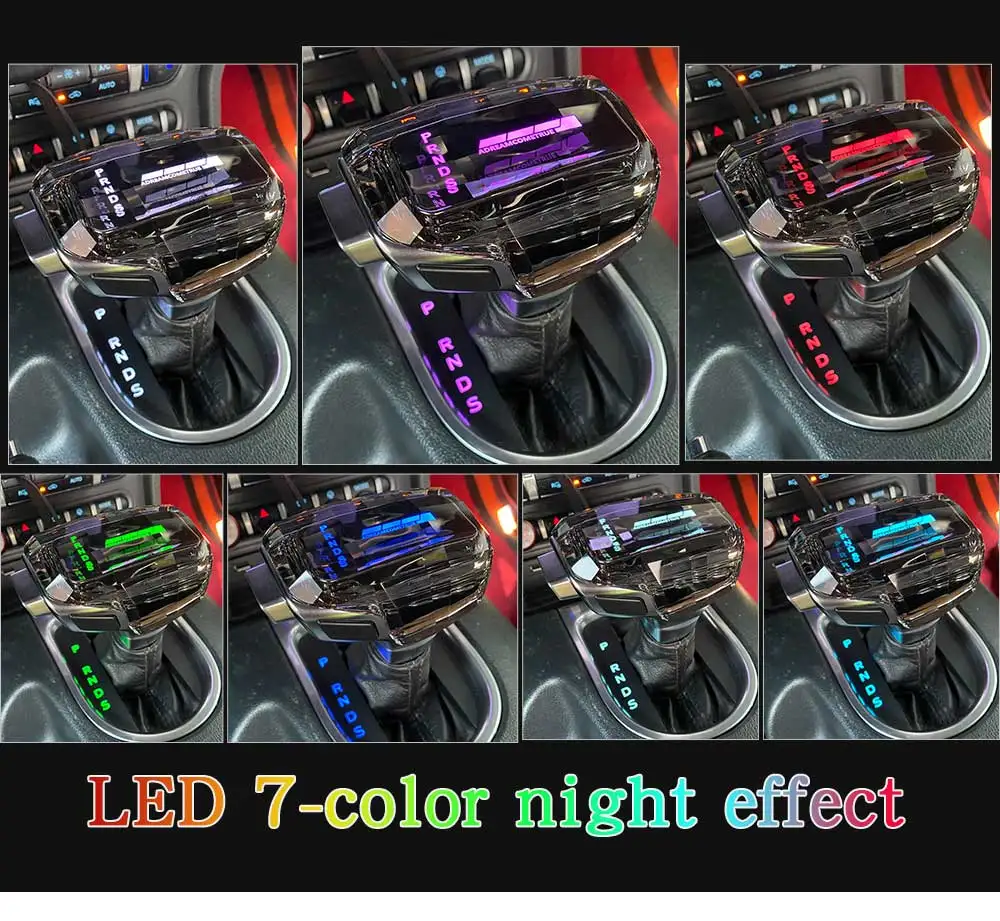 For Ford Mustang GT 2015 2016 2017 2018 -2024 LED Crystal Gear Shift Knob Stick