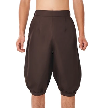 Pantaloni da pirata Costume da uomo adulto Vintage storico medievale vichingo LARP Pantaloni coloniali Pantaloni cosplay