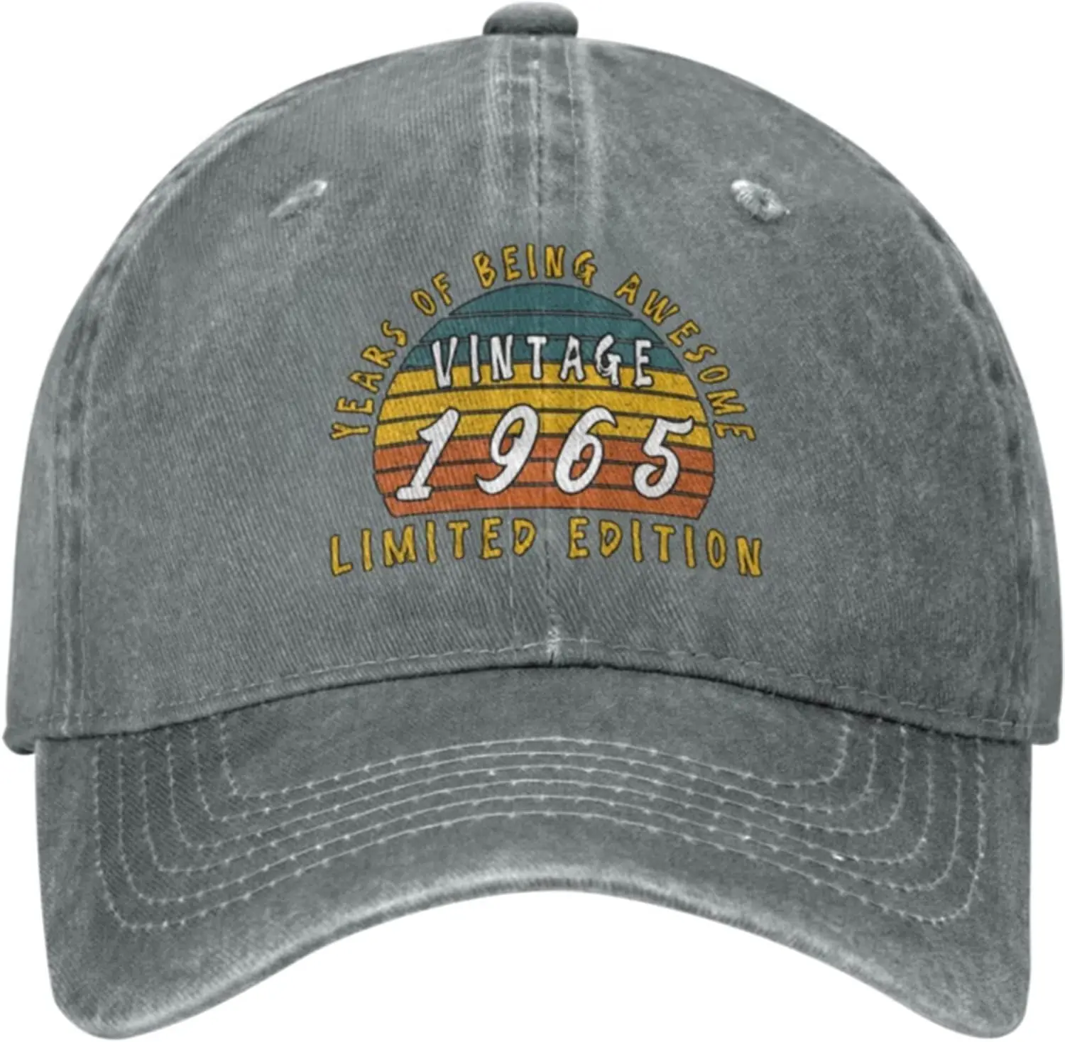 

Vintage 1965 Birthday Retro Sports Denim Cap