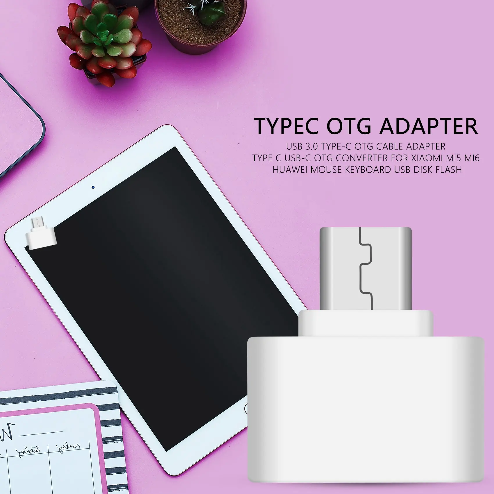 USB 3.0 C타입 Otg 케이블 어댑터, USB C타입 Otg 변환기, Mi5 Mi6 마우스 키보드용, USB 디스크 플래시
