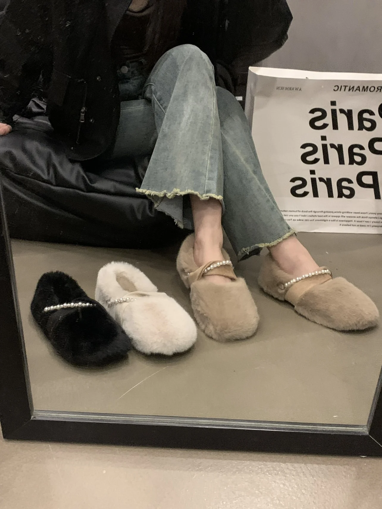 

Мокасины женские зимние на шнуровке, повседневные туфли с искусственным мехом, без застежек, прочные холщовые лоферы, однотонные, для отдыха