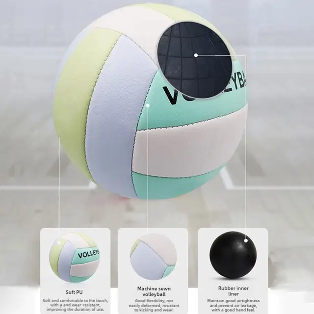 Official Size 5 Volleyball - Waterproof PVC Material, Indoor & Outdoor Use, Perfect for Beginners, Professionals Beach Volleybal 2