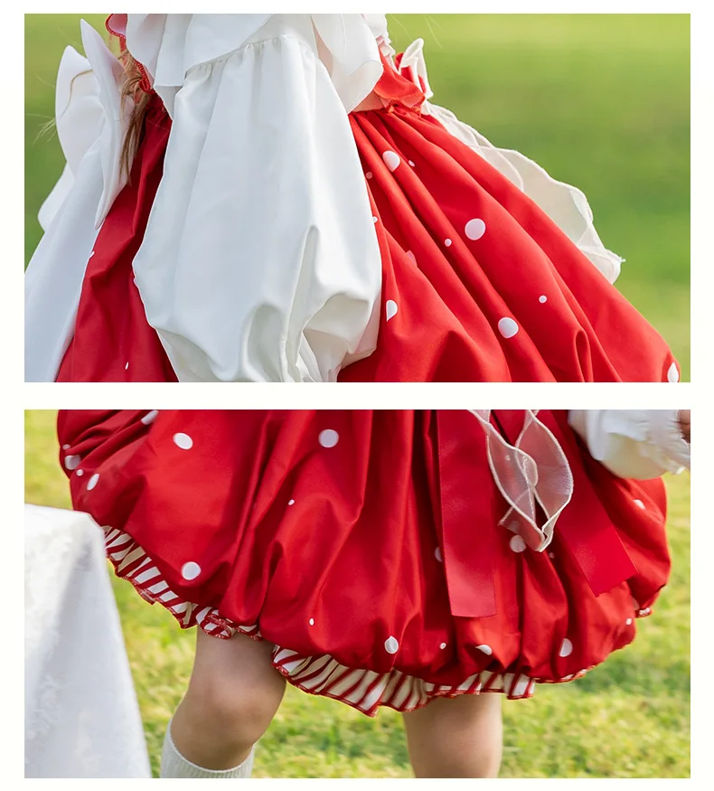 Neue Mädchen Lolita Kleider Kinder Herbst Cartoon Kleid Langarm Urlaub Mädchen Boutique Geburtstag Party Vestido (Kein Hut) – Detail 10