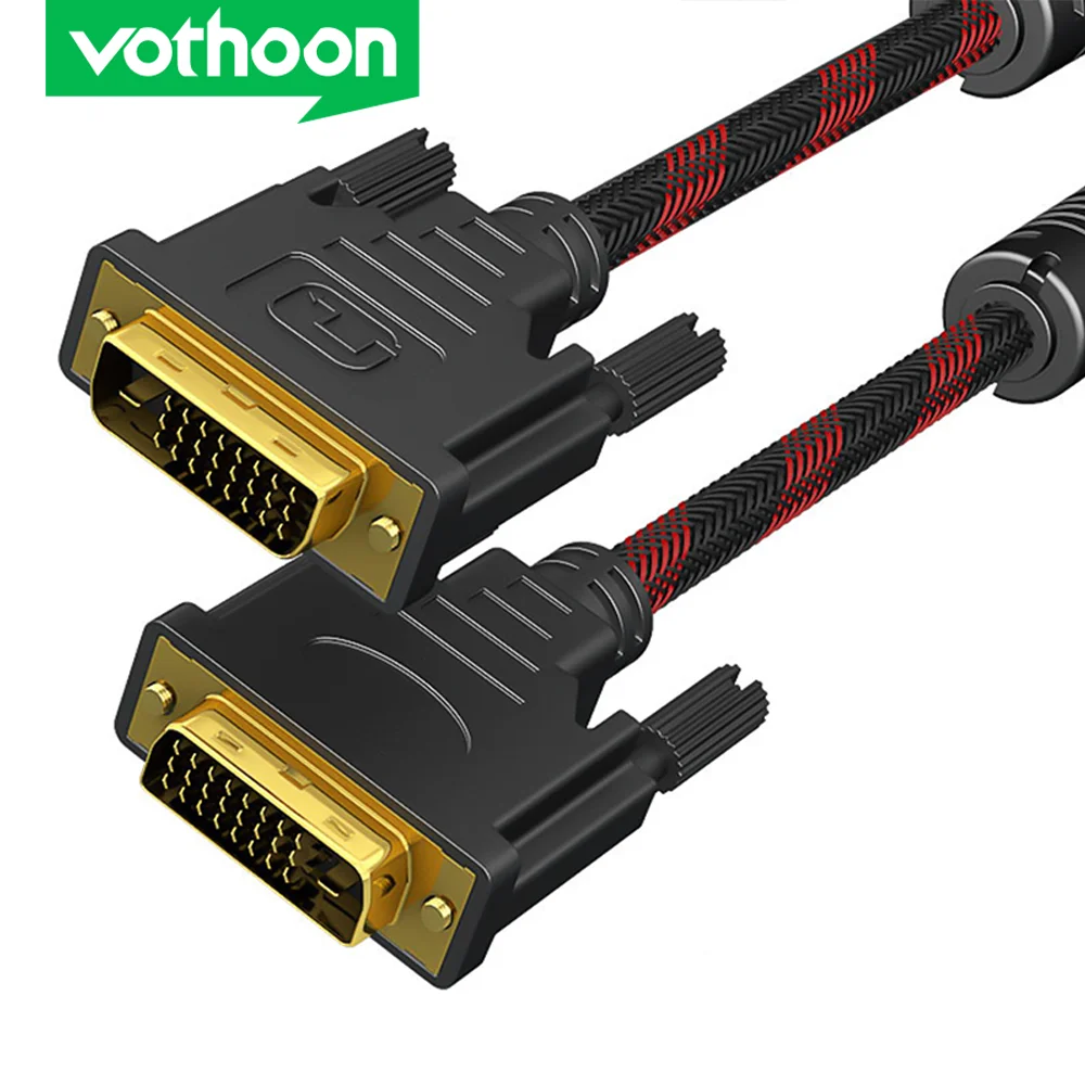 DVI to DVI Cable Vothoon 24+1 Dual Link to DVI-D Male Male Digital Video Monitor for HDTV Gaming Projector