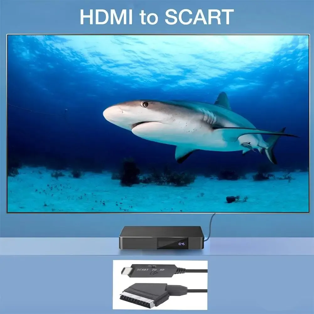Scart-HDMI ȣȯ  ̺,    ȯ ̺, Hdtv, Stb, VHS, DVD, 1m