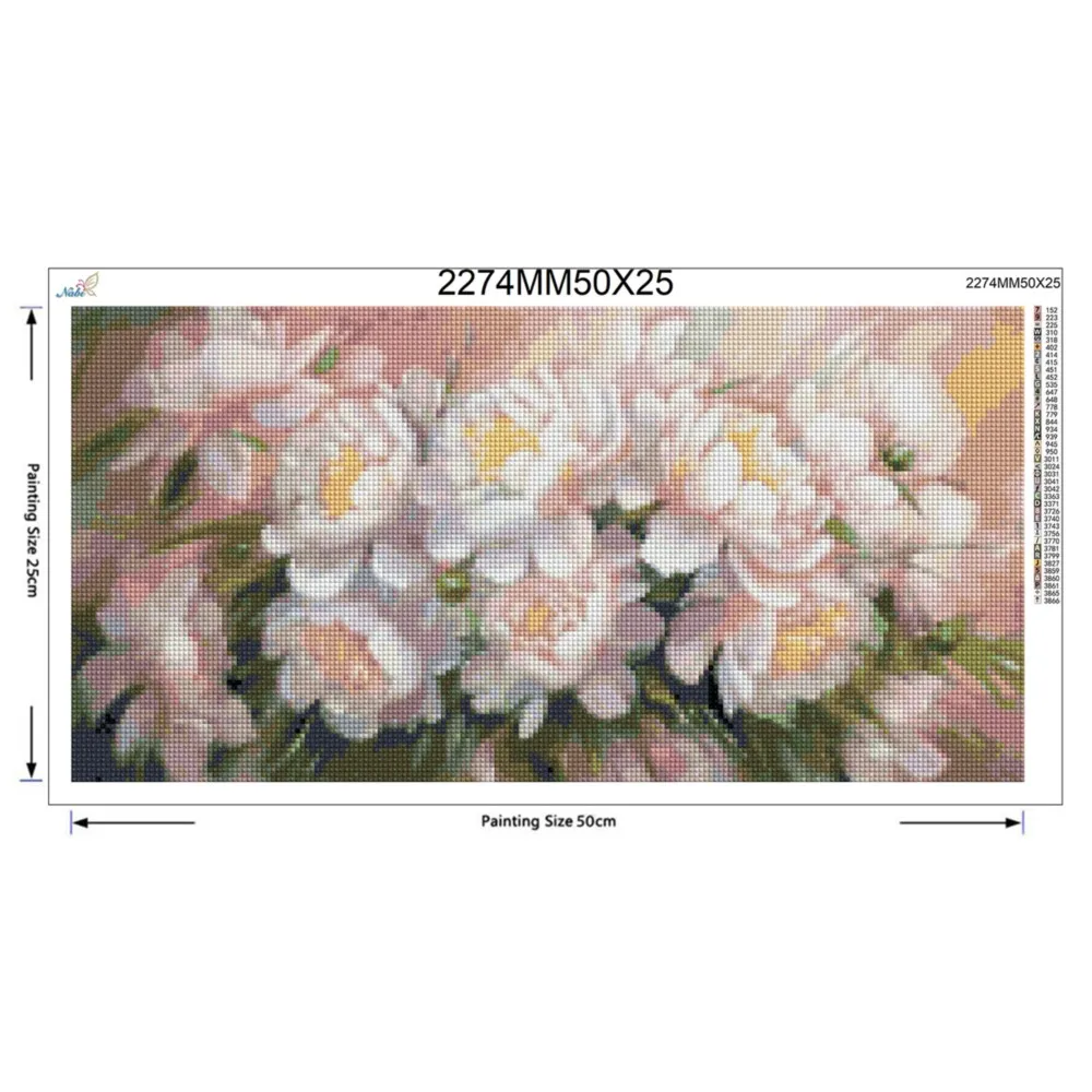 Diamond Mosaic Flower Picture Of Rhinestone Peony 5D DIY Embroidery Diamond Painting Flowers Full Drill Square diamond painting