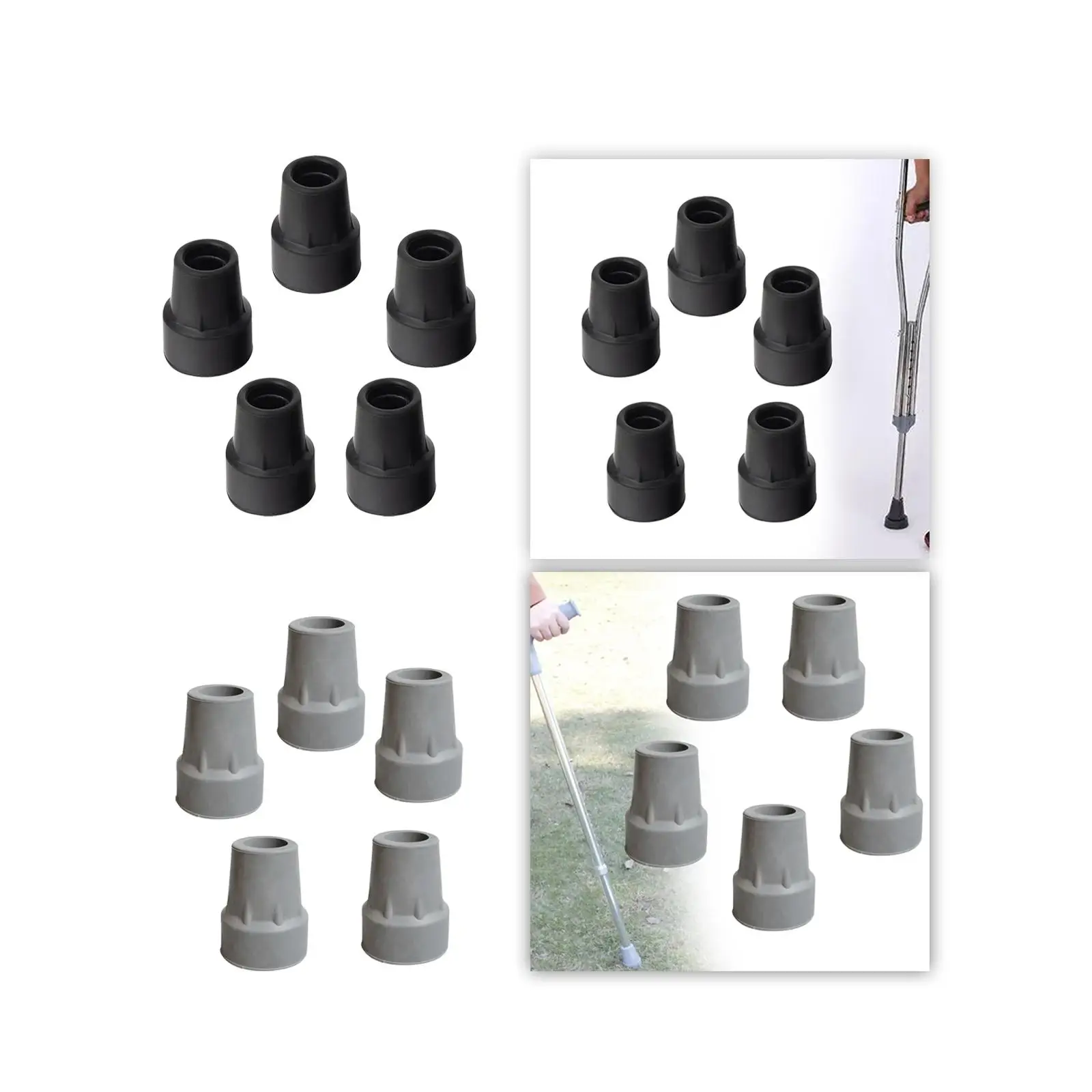 Description Picture 4 of item5Pcs Crutch Tips High Performance Protectors Cover Walking Stick Rubber Tips,Walking Aid Tip Accessories Attachments