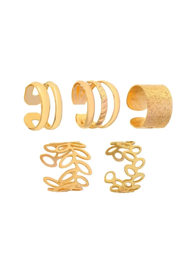 Ear Clip Earrings Clip Earrings Ear Clip Ear Accessories 5-piece ear clip women simple C-shaped ear clip set accessories without holes