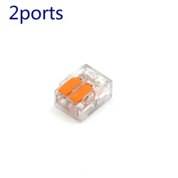 Pack of 10 Transparent Quick - Connect Wire Terminals with Multi - Port Options (2 Port 10pcs)