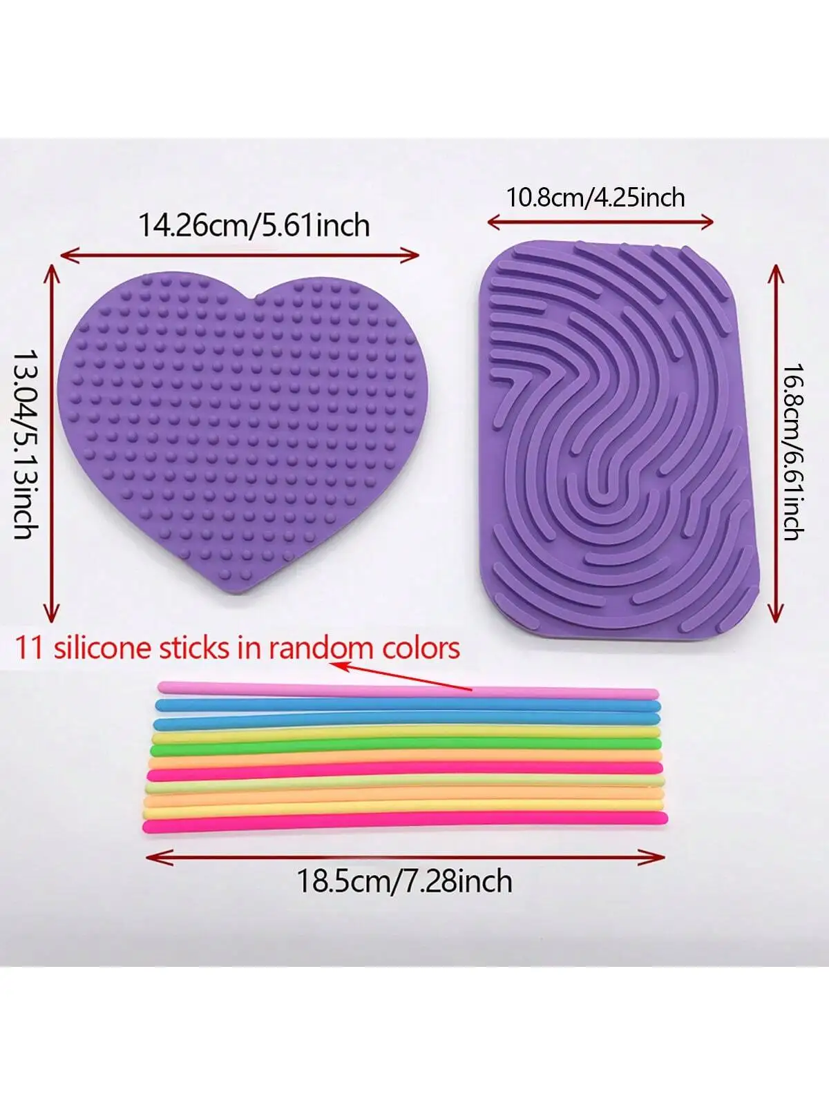 1Set Sensory Activity Board, Duble Sided Design Busy Board for Fine Motor Skill, Silicone Fidget Toy Adults for Travel 2