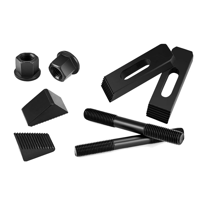 HLTNC 58Pcs M10 T-Slot Clamp Kit With Multi Function Combined Press Plate And Hardened Iron Pad For CNC Milling Machine Lathe