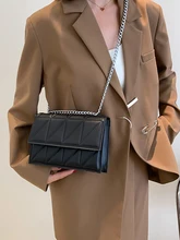  2022 New Chain Crossbody Bags For Women Fashion Designer Handbags And Purses Solid Pu Leather Ladies Shoulder Bag 