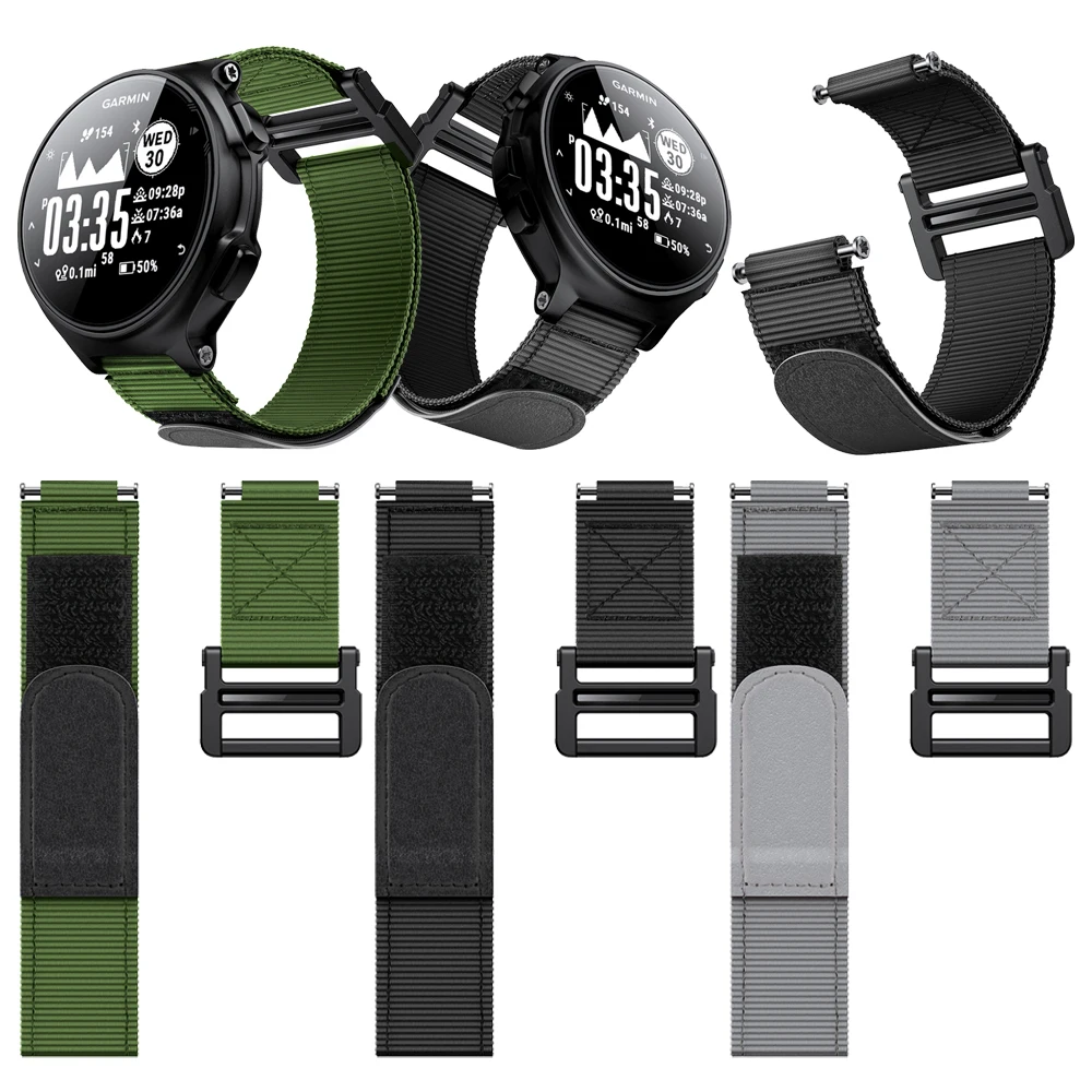 Cinturino in Nylon con Velcro per Garmin Forerunner 735XT 235 230 620 630  cinturino di ricambio per cinturino per cinturino (s6|Watchbands| -  AliExpress