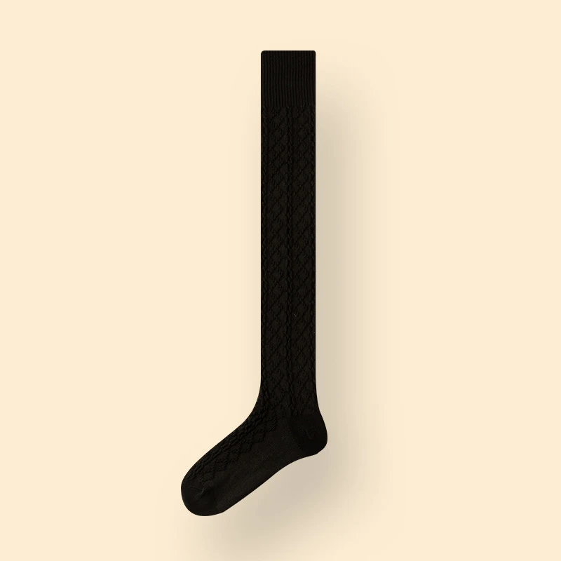 1 paar Herbst Winter Frauen Wolle Gemischt Knie Hohe Socken Dicke Warme Weiche Bequeme Modische Frauen Casual Lange Röhre Socken – Detail 13