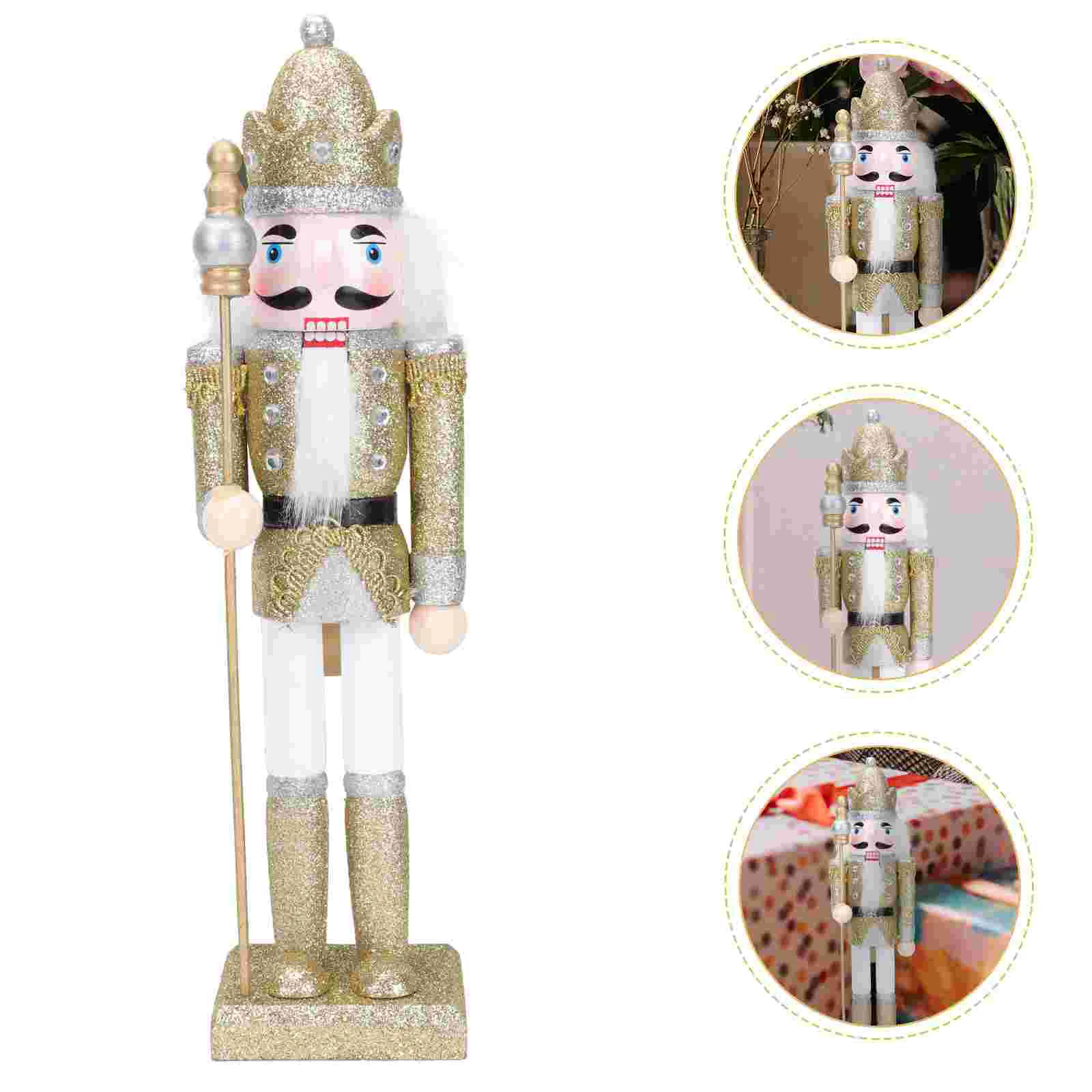 

Christmas Nutcracker Traditional Wooden Pink Nutcracker Ornament Holiday Nutcracker Soldier Figure Christmas Advent Nutcrackers