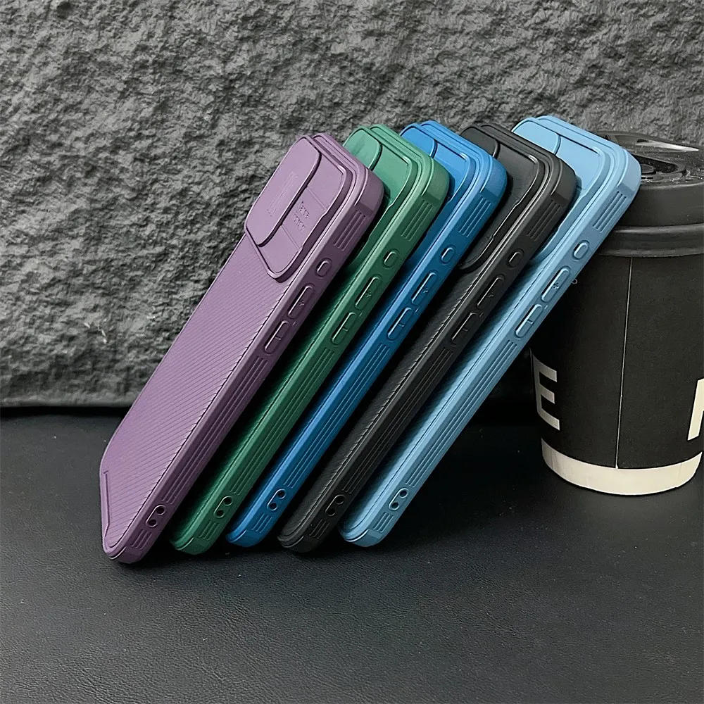 Luxury Slide Camera Protection Magnetic Case with MagSafe Compatibility