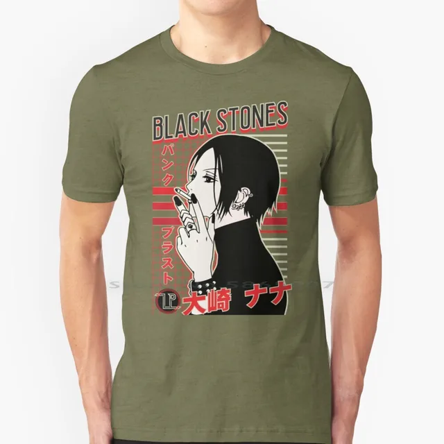 Camiseta de Nana Osaki, 100% algodón, Nana Osaki Black Stones, canciones de  cuna, Anime Punk, Kanji Dark Ren, Honjo, Komatsu Blast Death Sleeve Hxh| |  - AliExpress