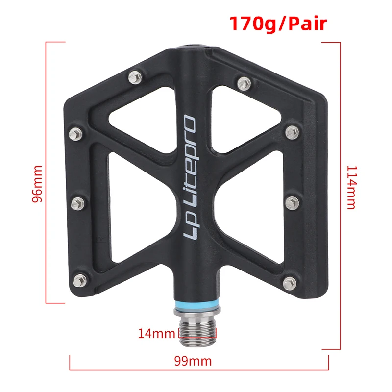 Description Picture 4 of itemLp Litepro Bicycle Pedal Ultra Light 170g Titanium Axle Nylon Pedal Widened Anti-Slip Road Bike Mtb Pedal