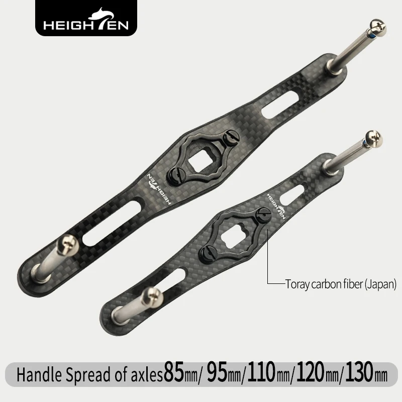 HEIGHTEN Baitcasting Reel Carbon Handle 85mm/95mm/110mm/120mm/130mm Without Knob Lure Fishing Modification Accessories