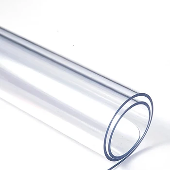 Tovaglia in PVC trasparente, copertura protettiva da tavolo satinata, modello da cucina impermeabile, tovaglia a olio, panno morbido in vetro da 1,0 mm 1