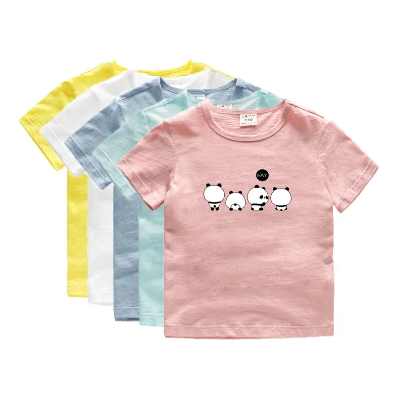 

Spring Autumn Children Boys Girls T-shirt Bamboo Cotton Solid Casual Short Sleeve T-shirt for Kids Soft Kids Tops Unisex Clothes