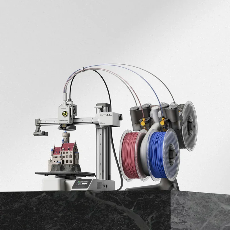 

Bambu Lab A1 Mini Combo (with AMS Lite) 3D Printer AMS Lite Supported Precise Extrusion Up To 4-color Printing FDM 3D Printer