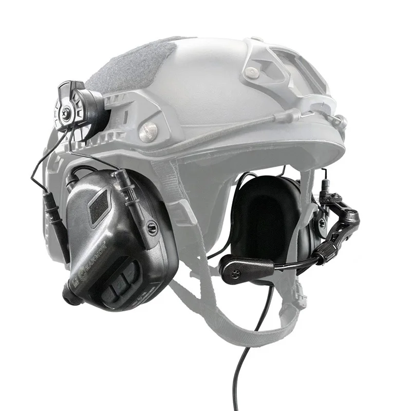 Electronic Earmuffs Tactical Headset EARMOR M32H MOD3 Helmet Shooting Earmuffs Tactical Headset RAC Rail Adapter/Aerospace Communication Helmet