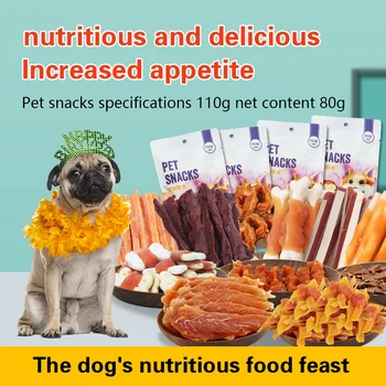 Pet snacks 110g dog snacks training rewards bite-resistant teeth grinding stick chicken breast beef strips 2