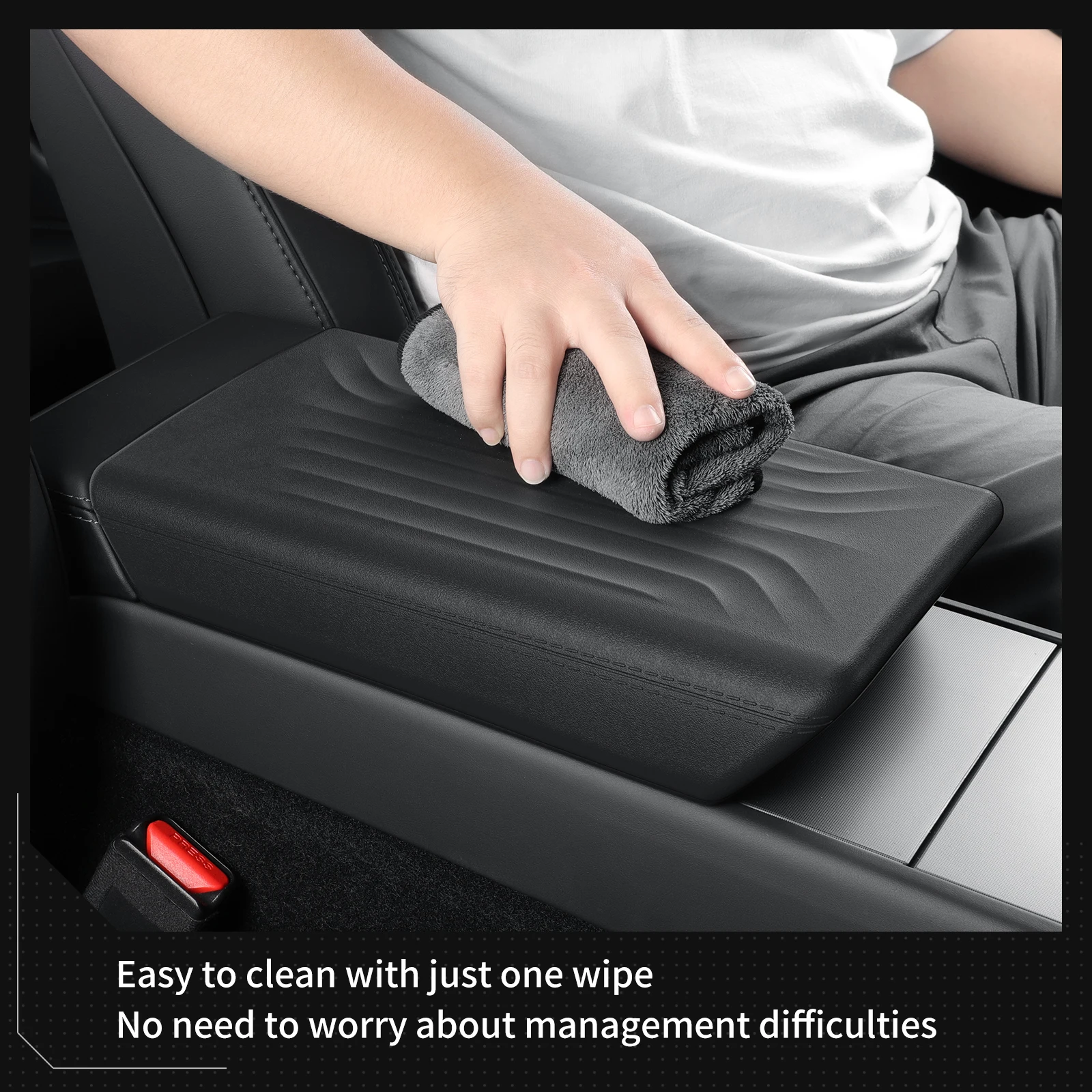 YZ Für Tesla Model Y Juniper 3 Highland Mittelarmlehnenabdeckung Schutz Soft Pad Case TPE Auto Interieur 2026 Zubehör – Detail 17