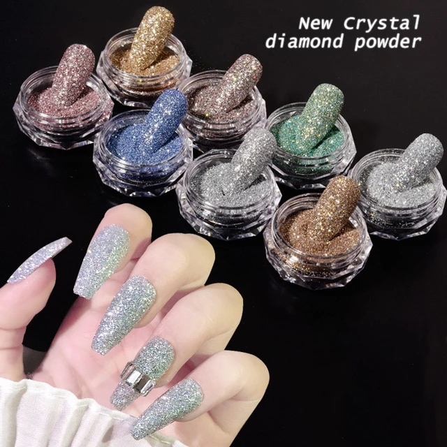 Diamond Nail Powder Shiny Reflective Crystal Pigment Nail Glitter