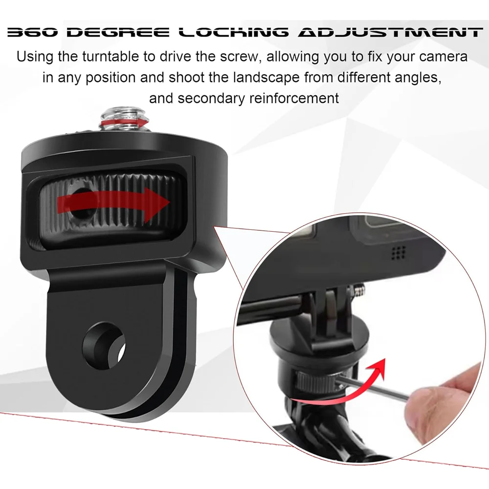 Aluminum Tripod Mount Adapter Conversion For GoPro Hero 13 12 11 10 9 Insta360 X2 X3 X4 X5 DJI Osmo Action Camera Accessories