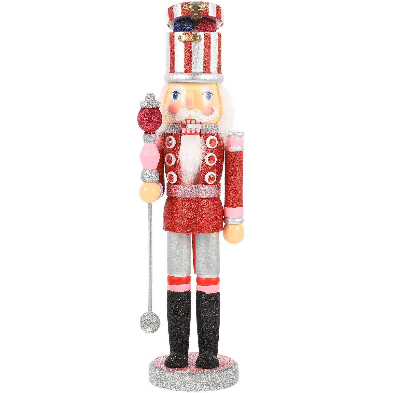 

Wooden Nutcracker Puppet Decoration Xmas Soldier Figurine Wooden Nutcracker Desktop Decoration Xmas Nutcracker Statue