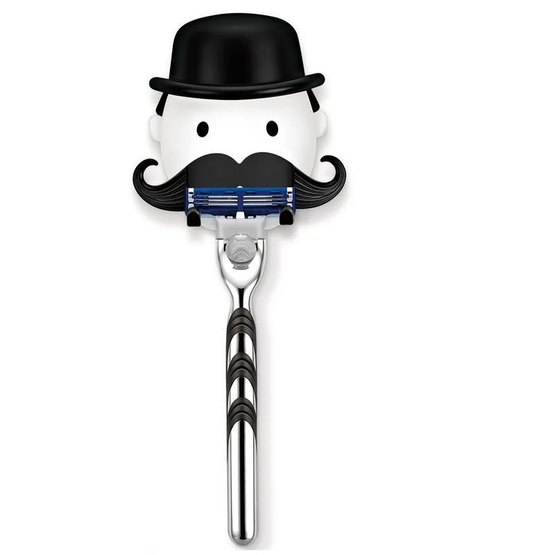 

Originality Bearded shaver Storage Holders sucker wall shelf Bearing strength Sanitation Racks No punching bathroom shelves