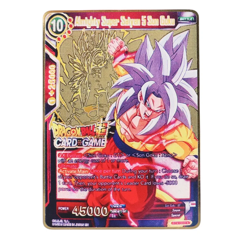 Dragon Ball Gold Card Anime Super Saiyan Son Goku Vegeta