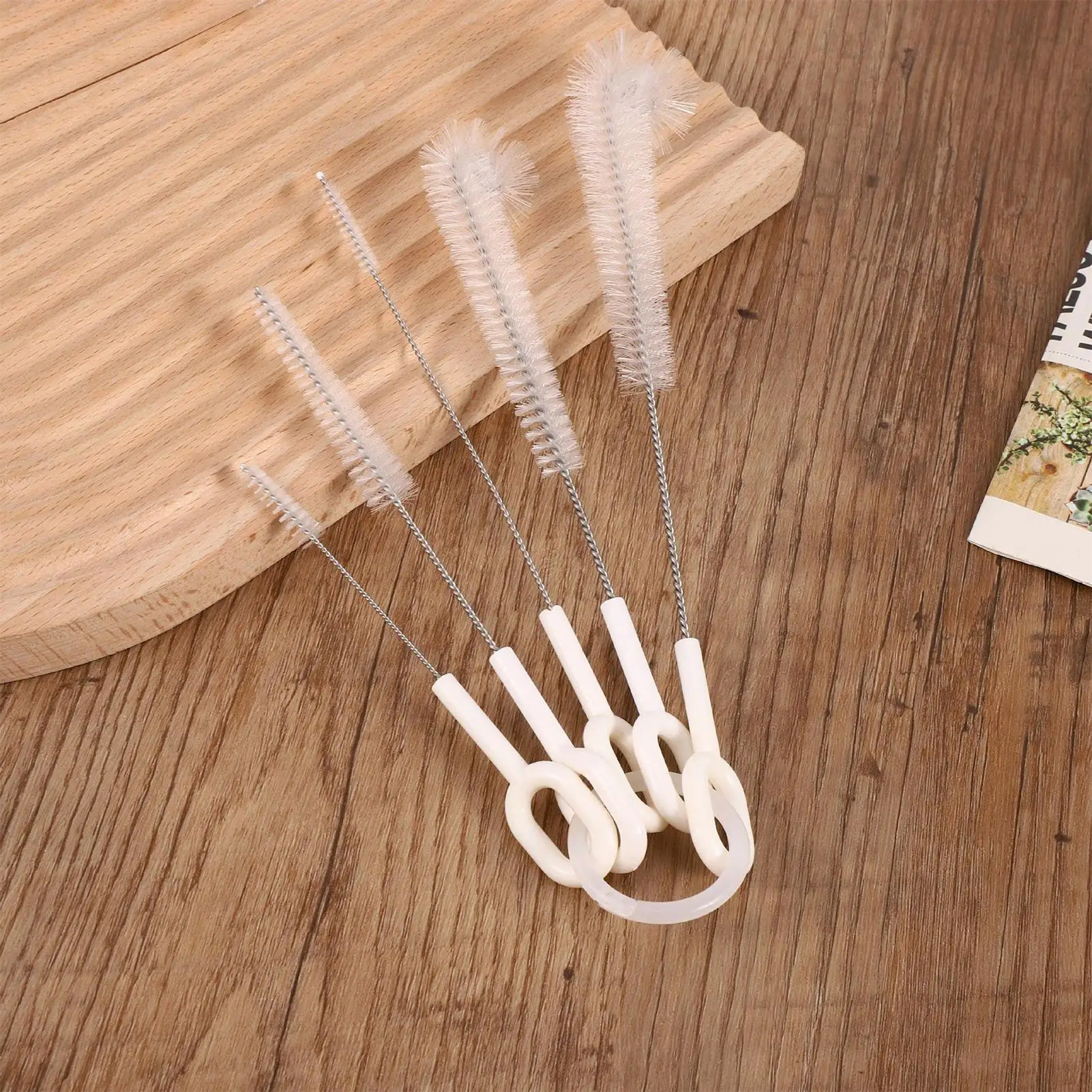 5-teiliges Flexibles Flaschenbürsten-Set Schmale Fugenreinigungsbürste für Babyflaschen Milchpumpen Strohhalme Entsafterdeckel Nippelreiniger – Detail 4