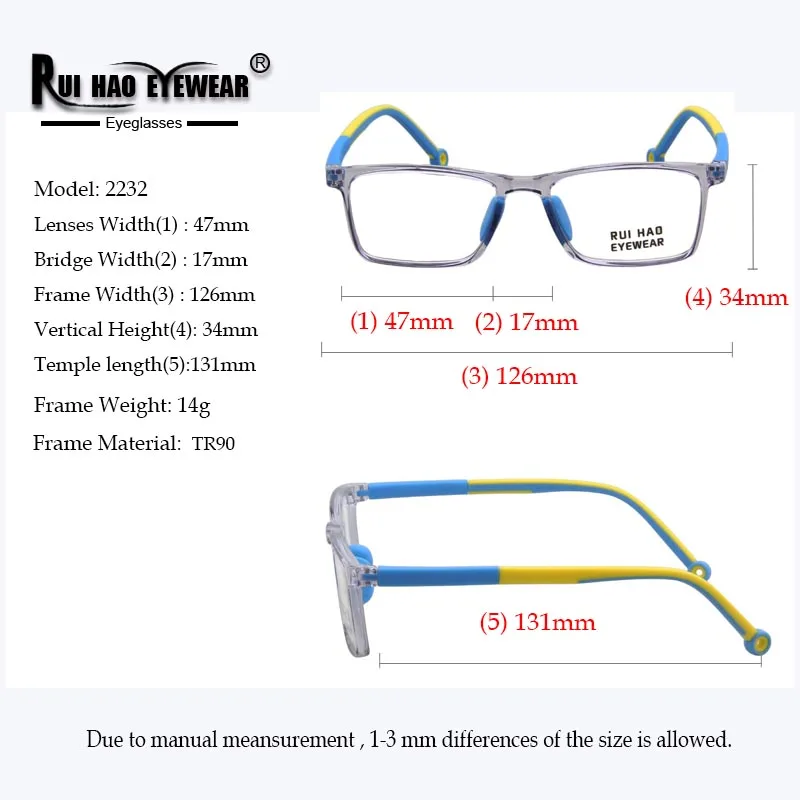 Unisex Children Glasses Frames Boy Girls Kids Eyeglasses Customize Amblyopia Myopia Astigmatism Spectacles Optical Glasses 2232