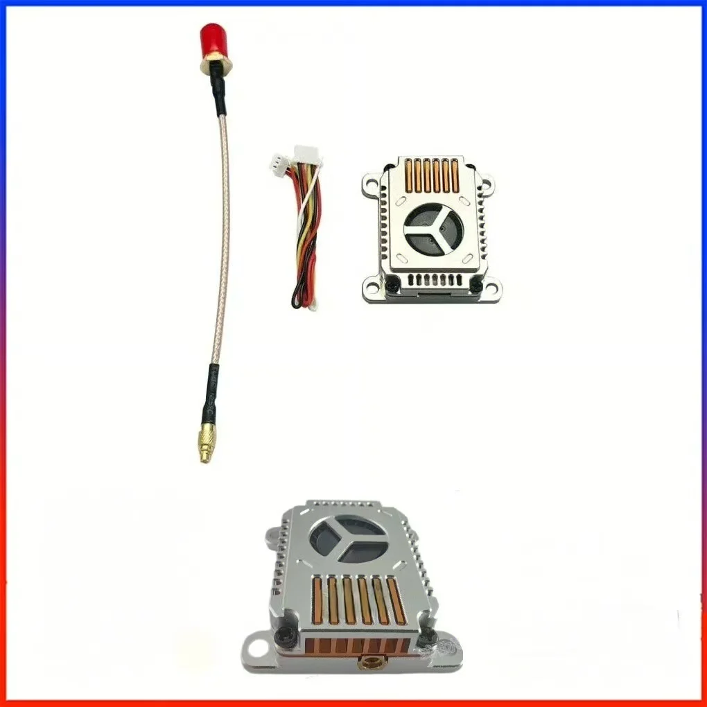 Câbles et connecteurs du kit émetteur 1.2G 2W et récepteur 1.3G pour drone FPV, prêts à l'emploi.