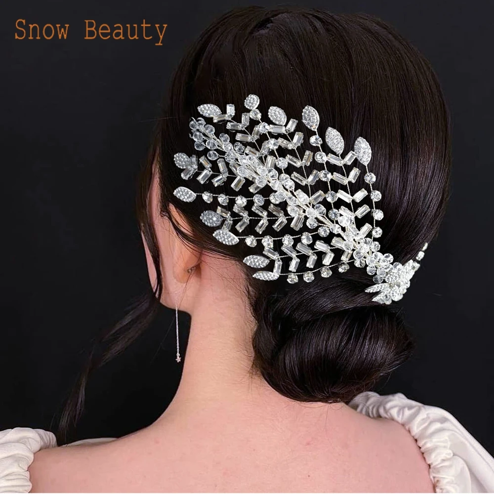 DZ084 Wedding Bride Exquisite Hair Band Rhinestone Bridal Headdress Crystal Bride Hair Accessories Bridesmaid Woman Headpiece