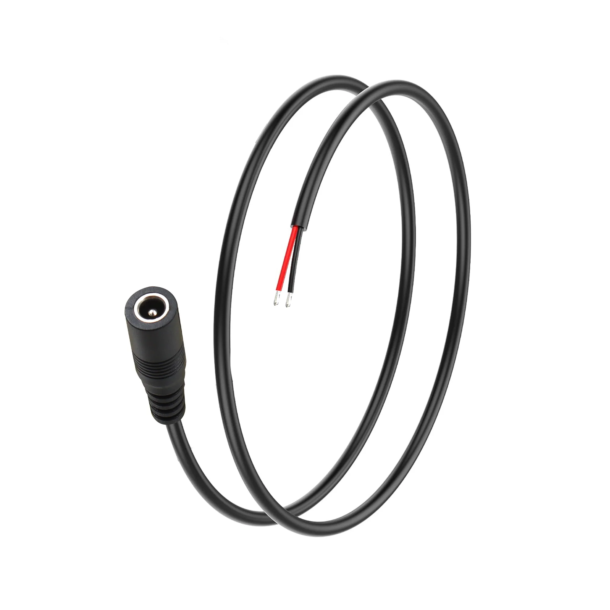 【LANO】블랙 1m/2m/3m DC5.5x2.1mm 암-오픈 엔드 전원 연장 케이블 20AWG DC5521 LED 조명 카메라 DIY 프로젝트 DVR용