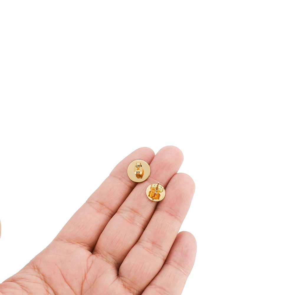 50/100 Stück Edelstahl Blank Post Ohrstecker Basisstifte Cabochons Einstellungen Ohrrücken Erkenntnisse für DIY Schmuck Ohrringe Herstellung – Detail 4