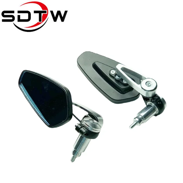SDTW 7/8" 22mm Motorcycle Rearview Side Mirrors Universal Scooter Bar End Handlebar Mirror Accessories For Harley Yamaha Honda